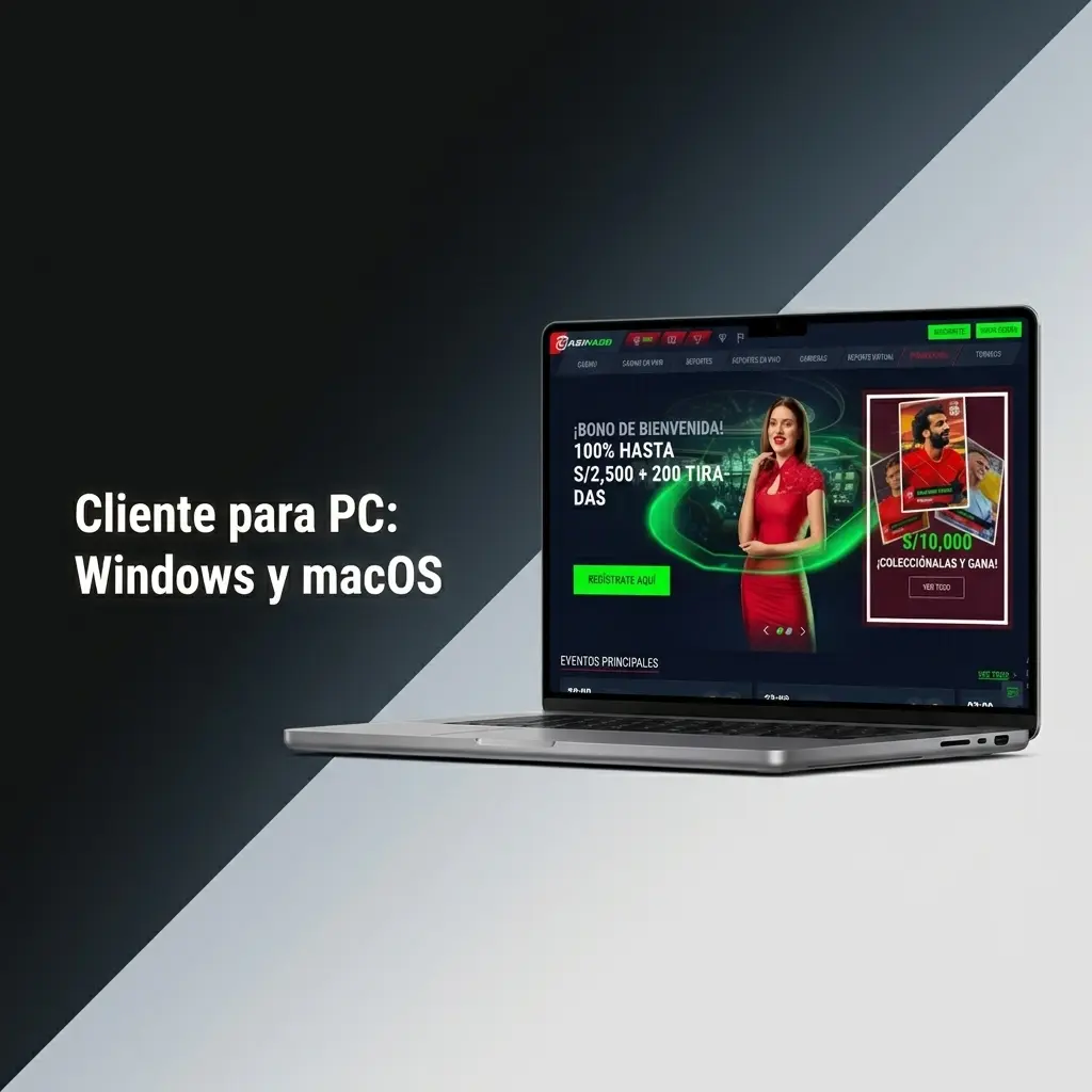 Cliente web de Casinado accesible desde navegador en PC con Windows y macOS