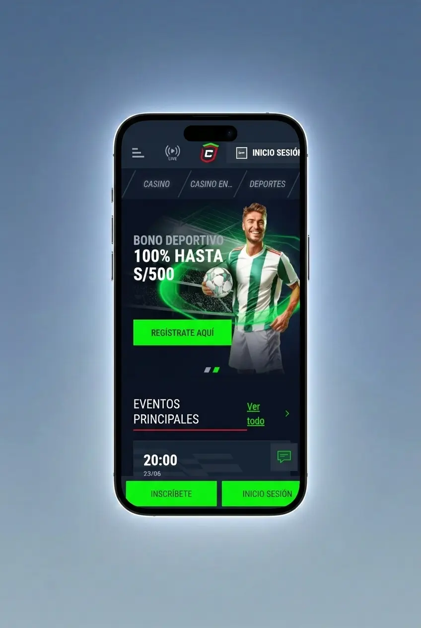 Inicio de sesión en la app móvil de Casinado