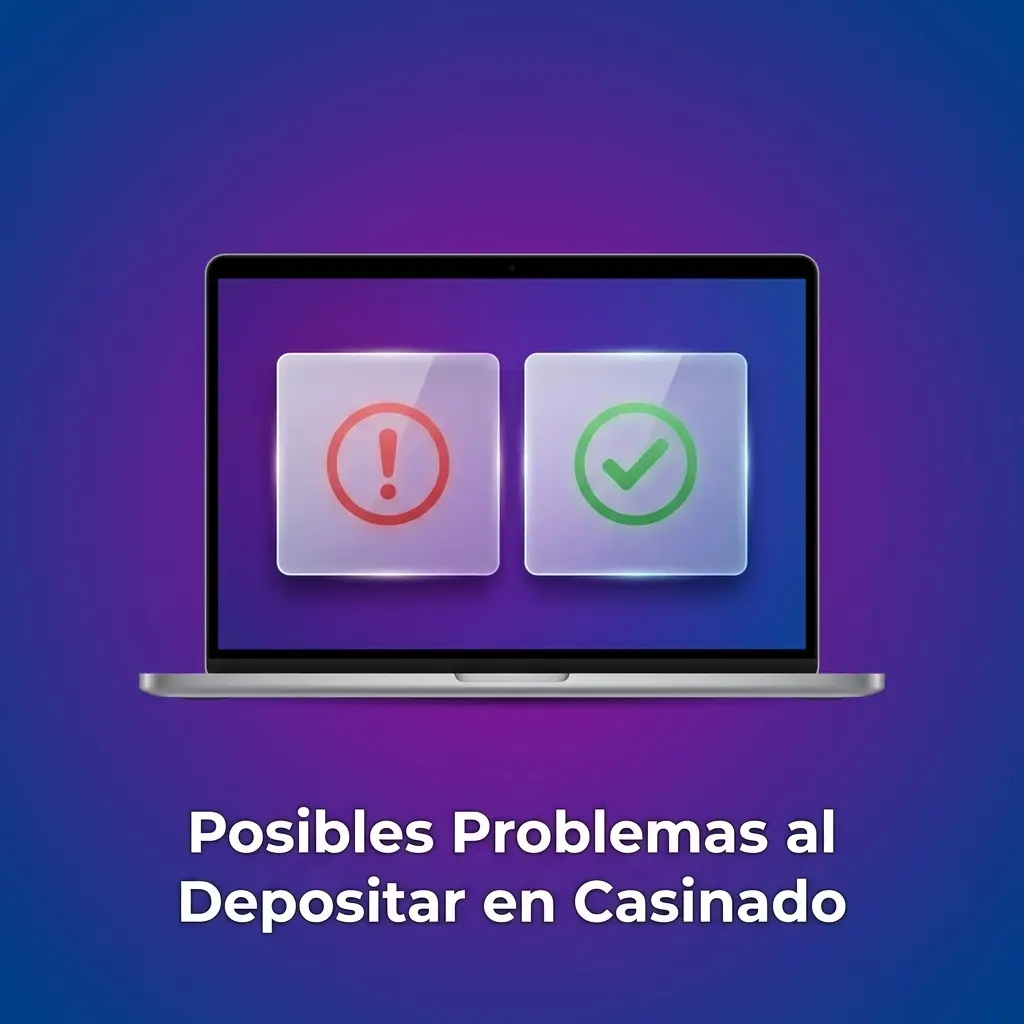 Jugador resolviendo problemas de depósito en Casinado